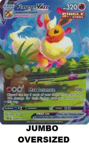 JUMBO Sword & Shield Promo SWSH180 Flareon VMAX