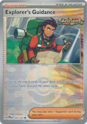 SV Prismatic Evolutions 107/131 Explorer's Guidance (POKE BALL Pattern Holo)