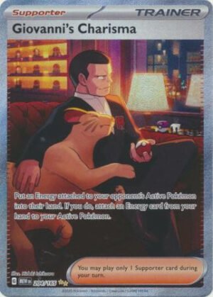 Scarlet & Violet 151 204/165 Giovanni's Charisma (Alternative Art, Full Art)