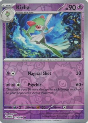 SV Paldean Fates 028/091 Kirlia (Reverse Holo)