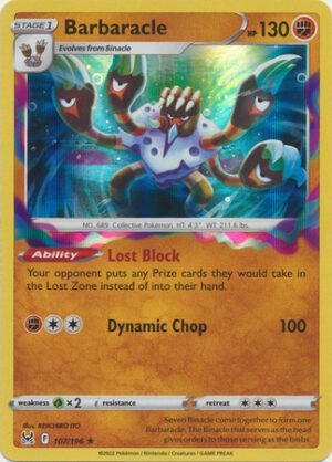 SWSH Lost Origin 107/196 Barbaracle (Holo)