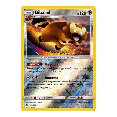 SM Unified Minds 172/236 Bibarel (Reverse Holo)