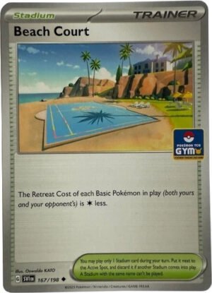 Scarlet & Violet (Base Set) 167/198 Beach Court (TCG Gym Stamp Non-Holo)