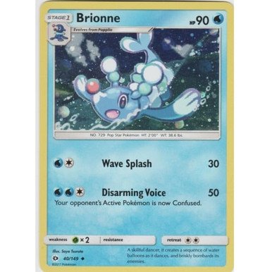 Sun and Moon (Base Set) 40/149 Brionne (Cosmo Holo)