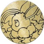 Yellow & Black Glitter Eevee Oversized Coin