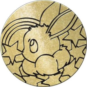 Yellow & Black Glitter Eevee Oversized Coin