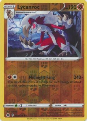 Crown Zenith 074/159 Lycanroc (Reverse Holo)