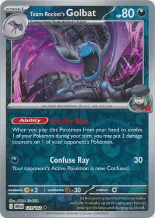 SV Destined Rivals 121/182 Team Rocket’s Golbat (Reverse Holo)