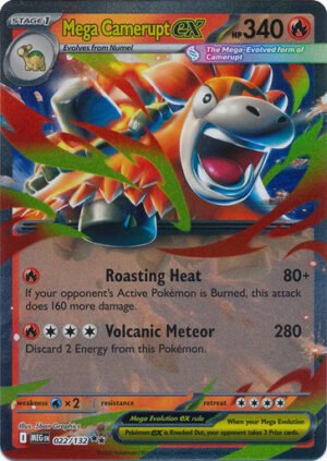 Mega Evolution 022/132 Mega Camerupt ex (Half Art)