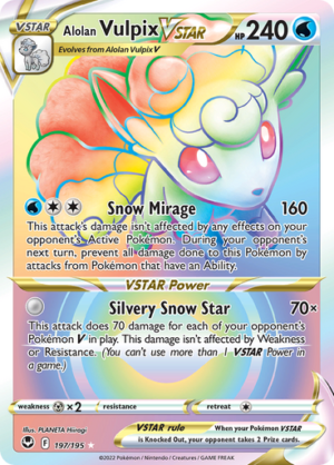 SWSH Silver Tempest 197/195 Alolan Vulpix VSTAR (Rainbow Rare)