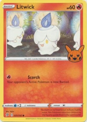 Rebel Clash 031/192 Litwick (Pikachu Pumpkin Stamp)
