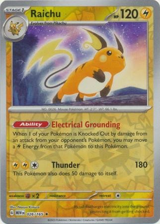 Scarlet & Violet 151 026/165 Raichu (Reverse Holo)