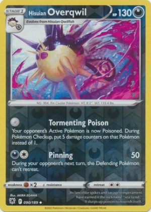 Astral Radiance 090/189 Hisuian Overqwil (Reverse Holo)