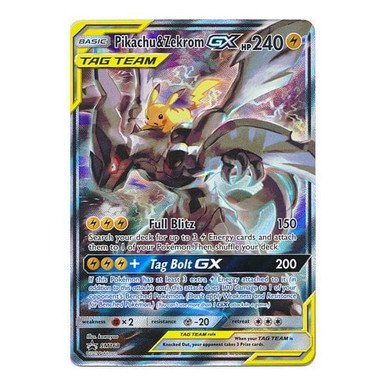 Sun & Moon Promo SM168 Pikachu & Zekrom GX (TAG TEAM)