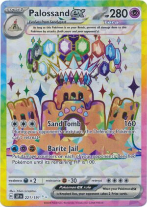 SV Surging Sparks 221/191 Palossand ex (Full Art)