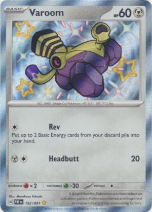 SV Paldean Fates 192/091 Varoom (Holo Shiny)