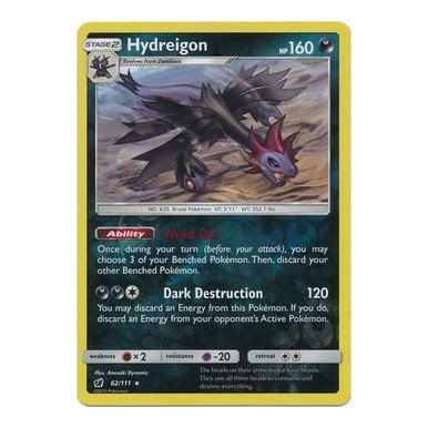 SM Crimson Invasion 062/111 Hydreigon (Reverse Holo)