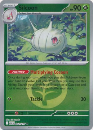 ME Ascended Heroes 012/217 Silcoon (Reverse Holo ENERGY SYMBOL)