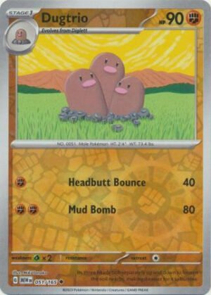 Scarlet & Violet 151 051/165 Dugtrio (Reverse Holo)