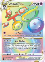 SWSH Silver Tempest 199/195 Unown VSTAR (Rainbow Rare)