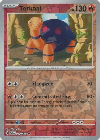 Scarlet & Violet (Base Set) 035/198 Torkoal (Reverse Holo)