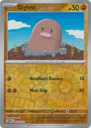 Scarlet & Violet 151 050/165 Diglett (Reverse Holo)