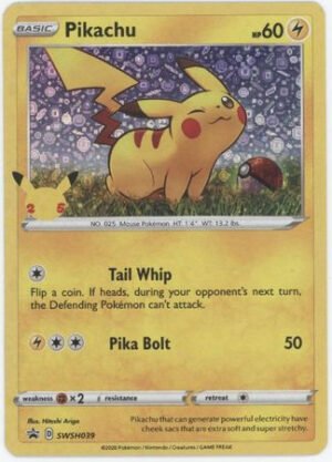 Sword & Shield Promo SWSH039 Pikachu (General Mills Confetti Foil 25th Anniversary Promo)