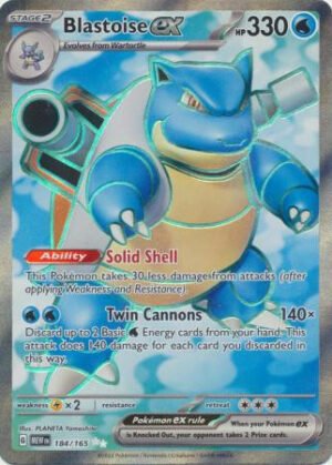 Scarlet & Violet 151 184/165 Blastoise ex (Full Art)