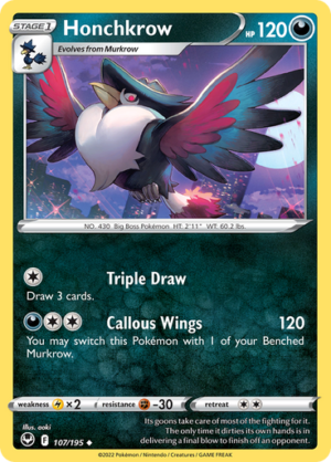 SWSH Silver Tempest 107/195 Honchkrow