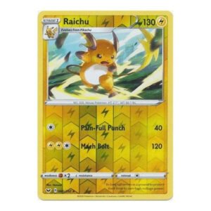 Sword & Shield (Base) 066/202 Raichu (Reverse Holo)
