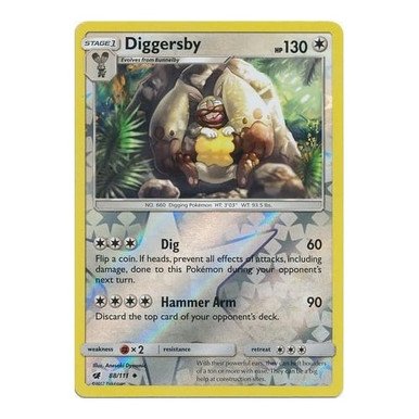 SM Crimson Invasion 088/111 Diggersby (Reverse Holo)
