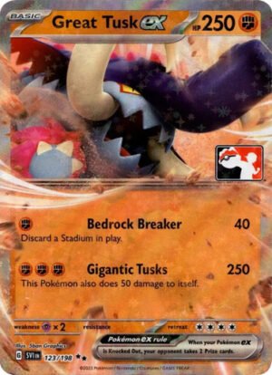 Scarlet & Violet (Base Set) 123/198 Great Tusk ex (Prize Pack League Promo)