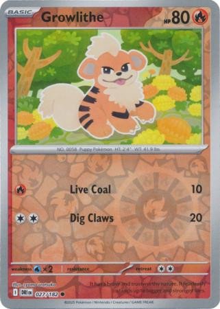 SV Destined Rivals 027/182 Growlithe (Reverse Holo)