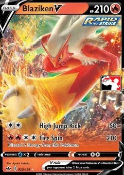 Chilling Reign 020/198 Blaziken V (Prize Pack League Promo)