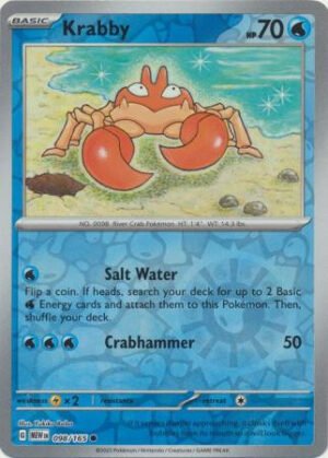 Scarlet & Violet 151 098/165 Krabby (Reverse Holo)