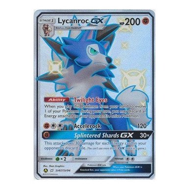 SM Team Up SV67/SV94 Lycanroc GX (Hidden Fates Shiny Vault Full Art)