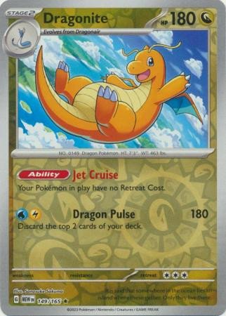 Scarlet & Violet 151 149/165 Dragonite (Reverse Holo)