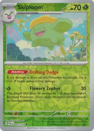 SV Paldea Evolved 002/193 Skiploom (Reverse Holo)