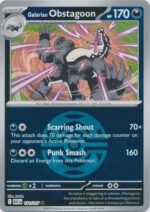 ME Ascended Heroes 132/217 Galarian Obstagoon (Reverse Holo BALL SYMBOL)