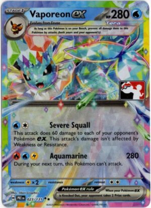 SV Prismatic Evolutions 023/131 Vaporeon ex (Prize Pack League Promo)