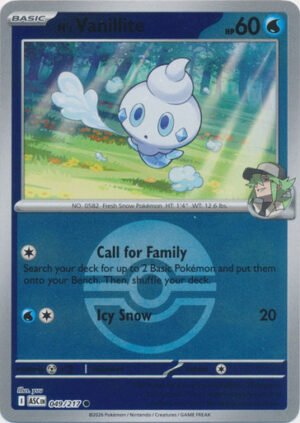 ME Ascended Heroes 049/217 N's Vanillite (Reverse Holo BALL SYMBOL)