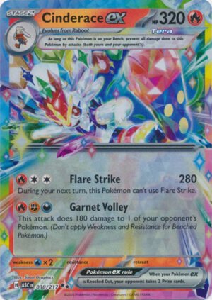ME Ascended Heroes 038/217 Cinderace ex (Half Art)