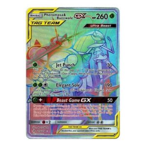 SM Unbroken Bonds 215/214 Pheromosa & Buzzwole GX (Rainbow Rare Tag Team)