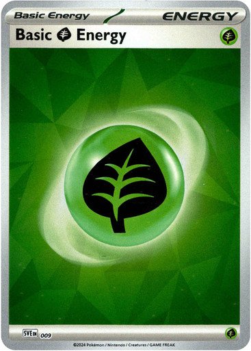Scarlet & Violet SVE EN09 Basic Grass Energy (Clear Reverse Holo)