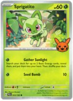 SV Paldea Evolved 012/193 Sprigatito (Pikachu Pumpkin Stamp)