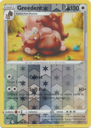 SWSH Lost Origin 151/196 Greedent (Reverse Holo)