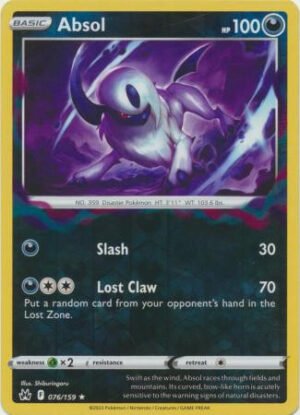 Crown Zenith 076/159 Absol (Reverse Holo)