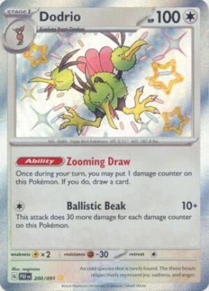 SV Paldean Fates 200/091 Dodrio (Holo Shiny)