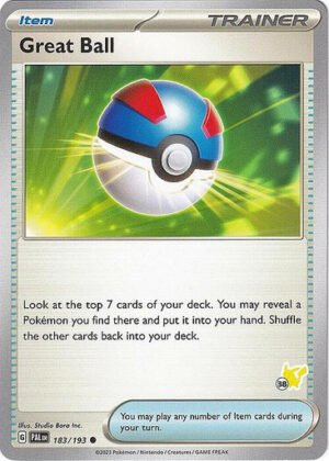 SV Paldea Evolved 183/193 Great Ball (Pikachu Symbol 38)
