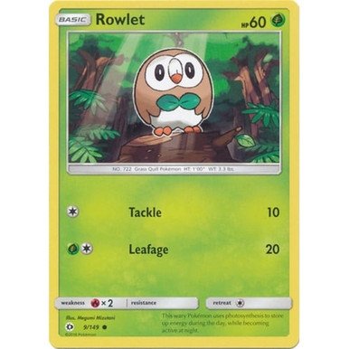 Sun and Moon (Base Set) 9/149 Rowlet (Non-Holo)
